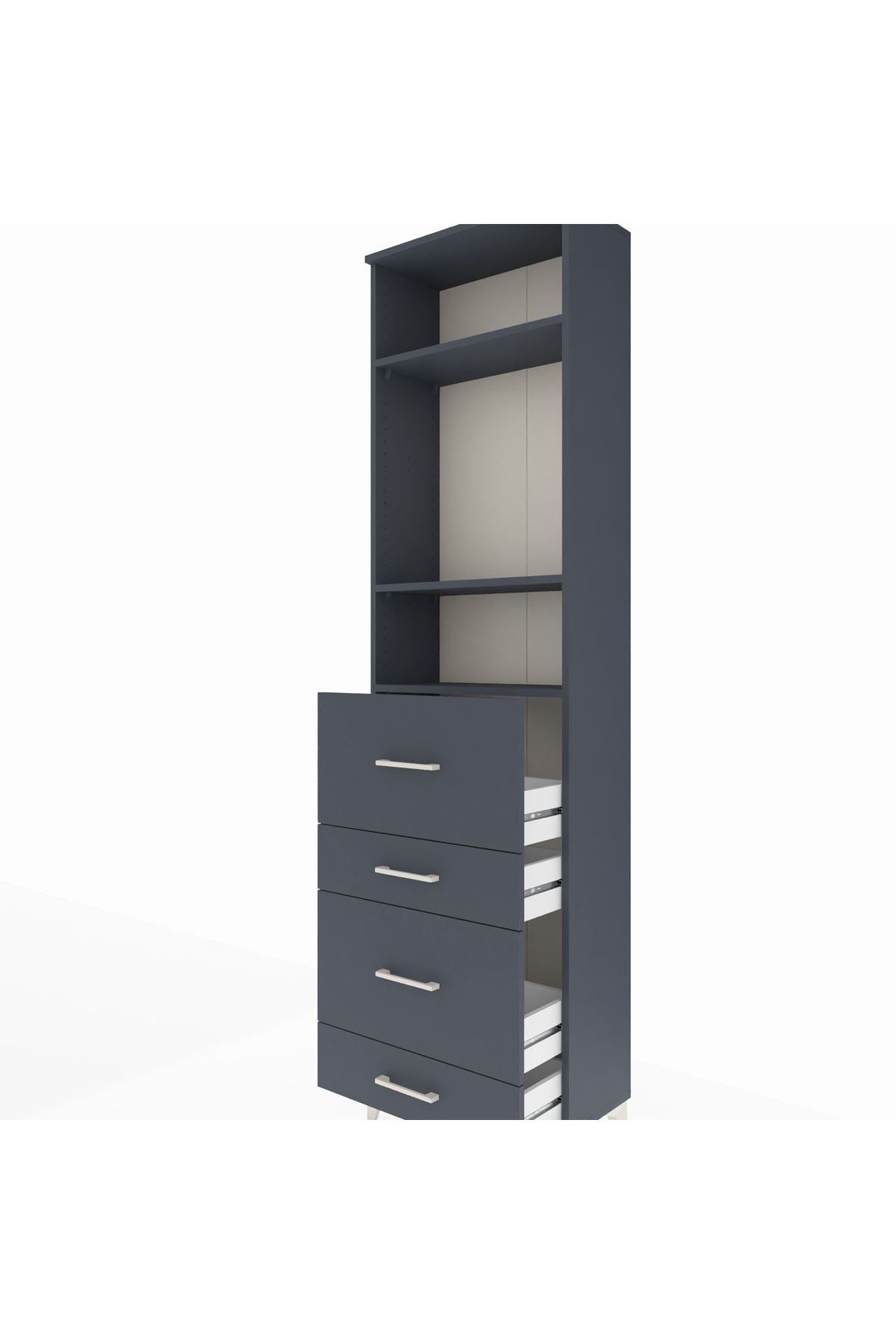 Arges Dolap 3 Raflı 4 Çekmeceli 60x30x221 - S29M135V5A