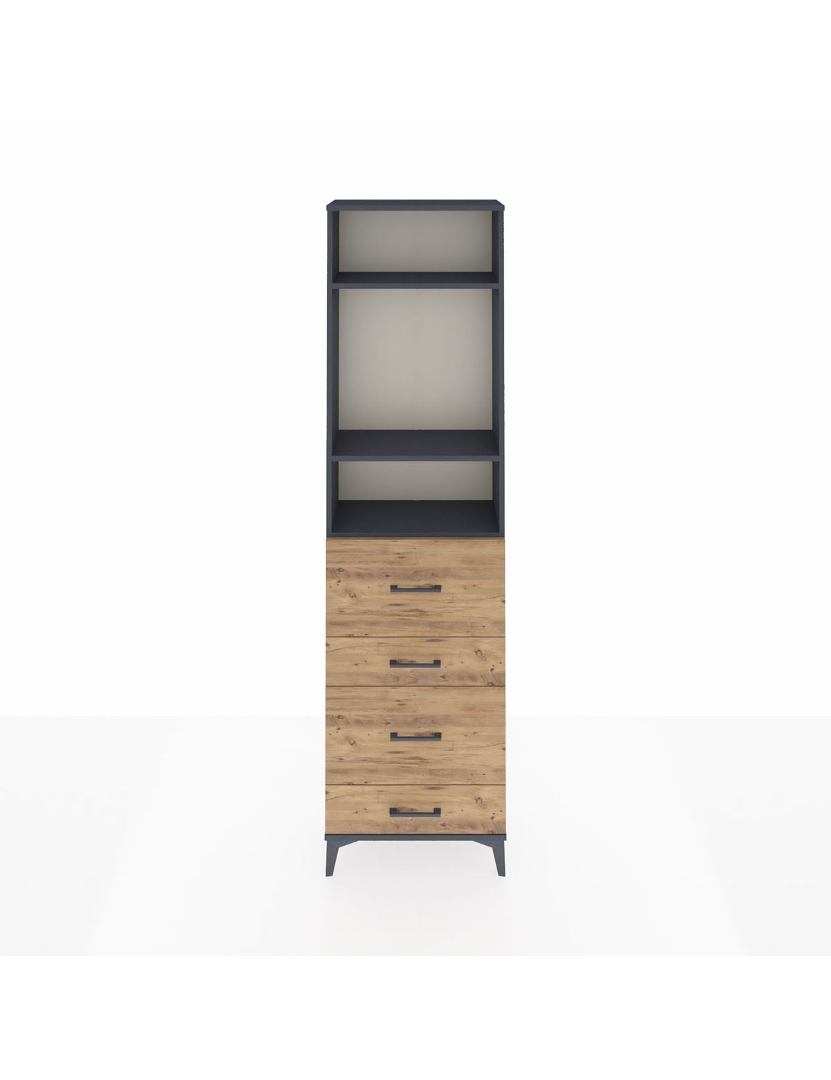 Arges Dolap 3 Raflı 4 Çekmeceli 60x30x221 - S29M135V6A
