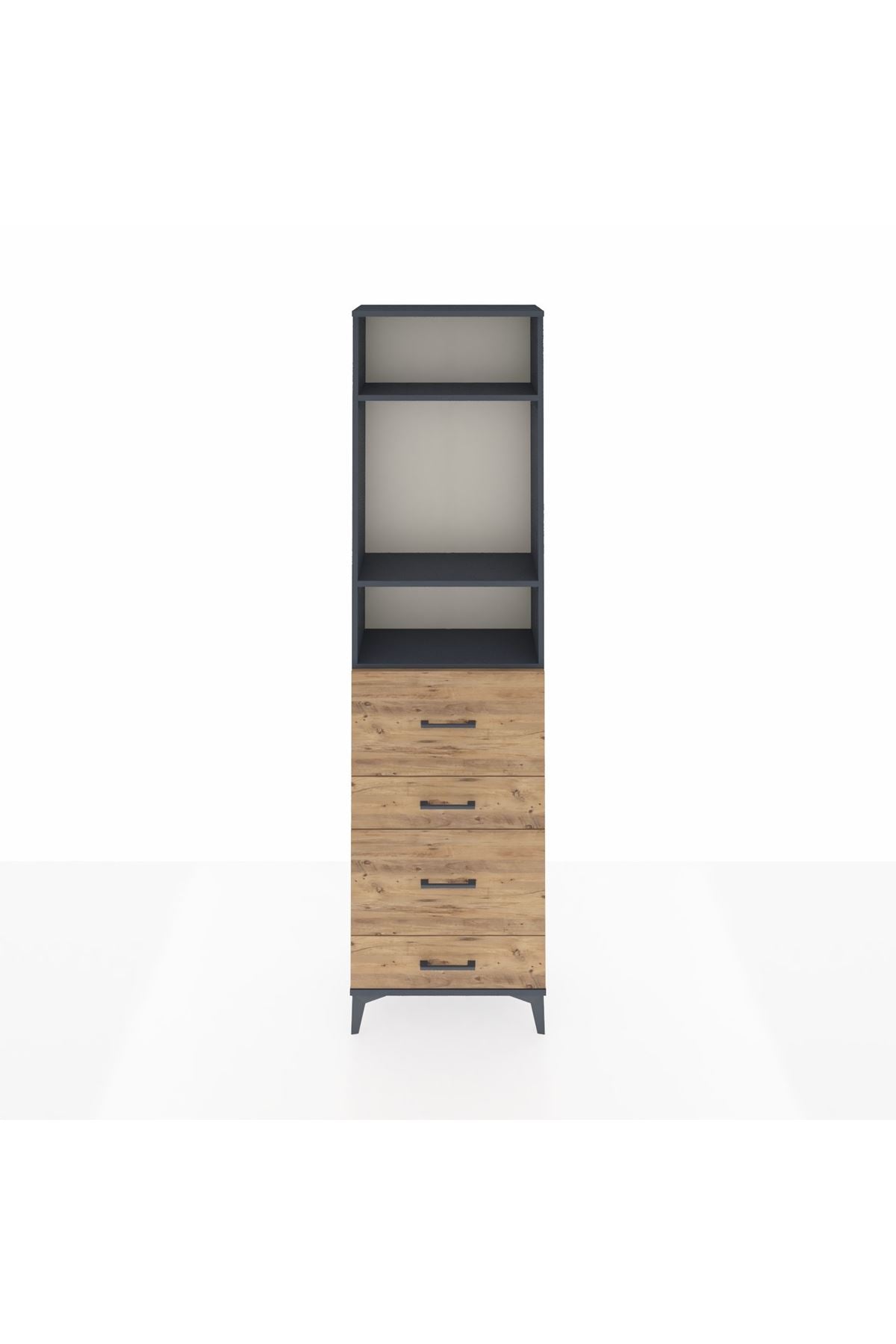 Arges Dolap 3 Raflı 4 Çekmeceli 60x30x221 - S29M135V6A