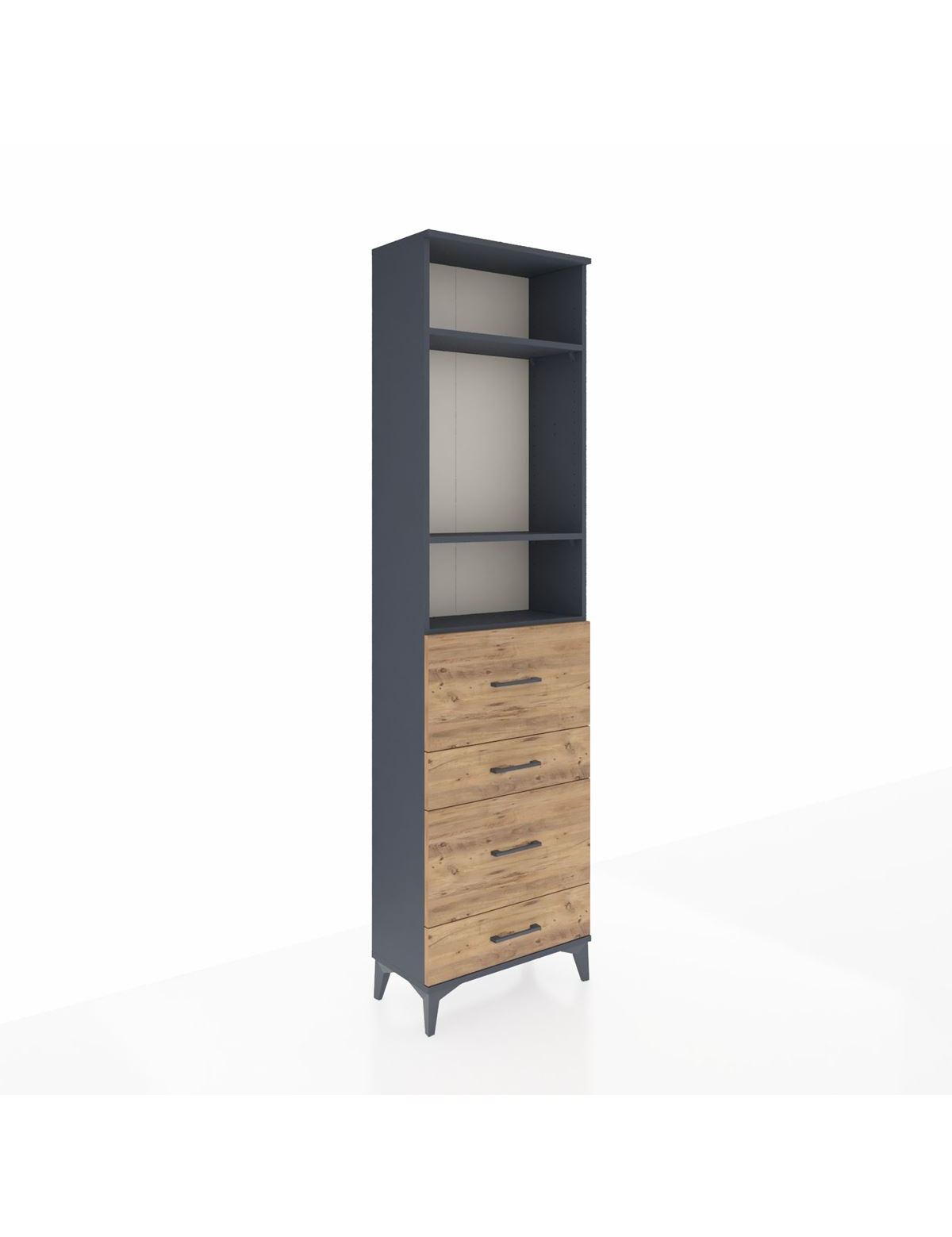 Arges Dolap 3 Raflı 4 Çekmeceli 60x30x221 - S29M135V6A