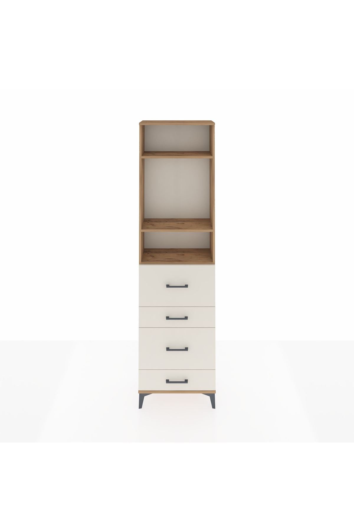 Arges Dolap 3 Raflı 4 Çekmeceli 60x30x221 - S29M135V7A