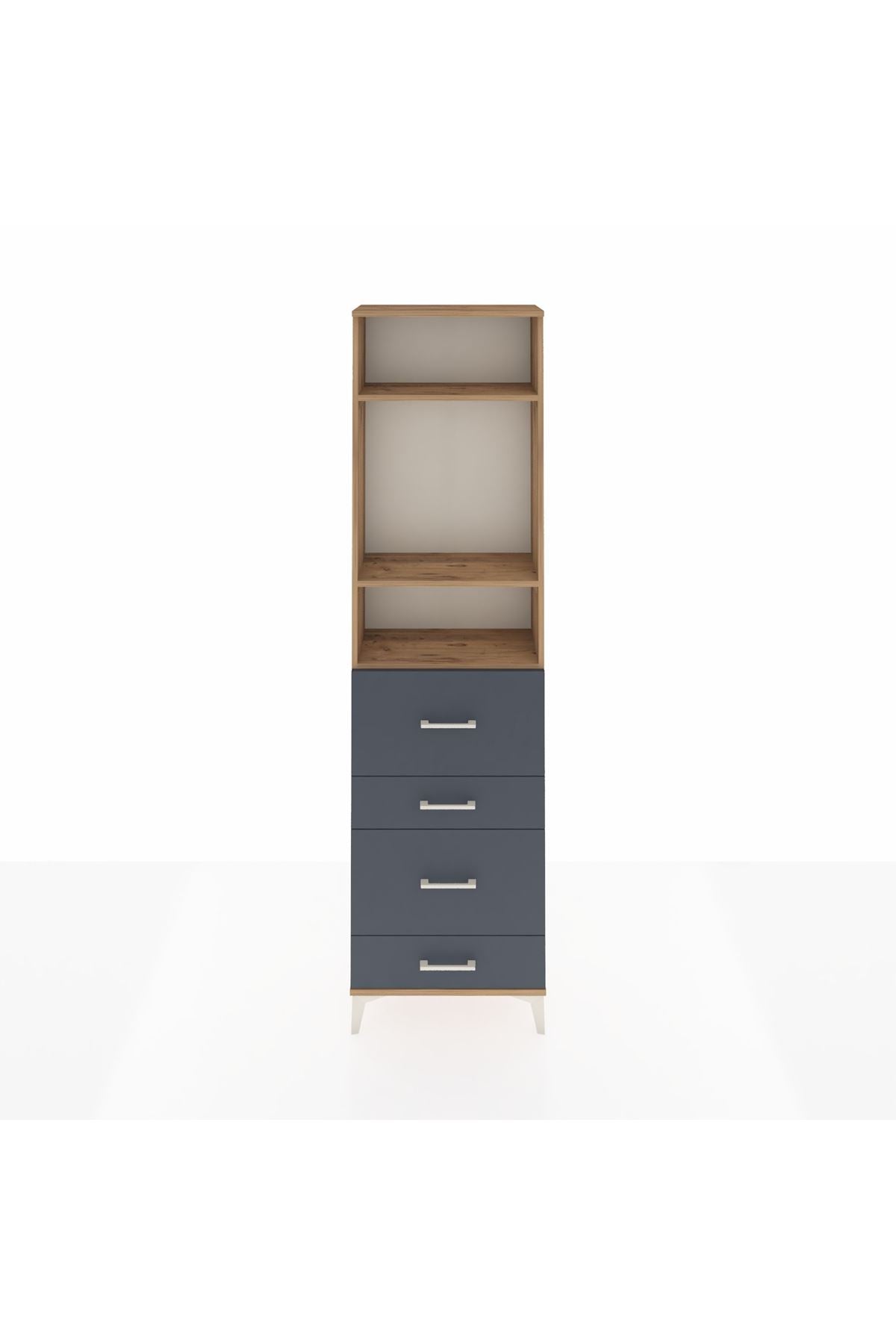 Arges Dolap 3 Raflı 4 Çekmeceli 60x30x221 - S29M135V8A