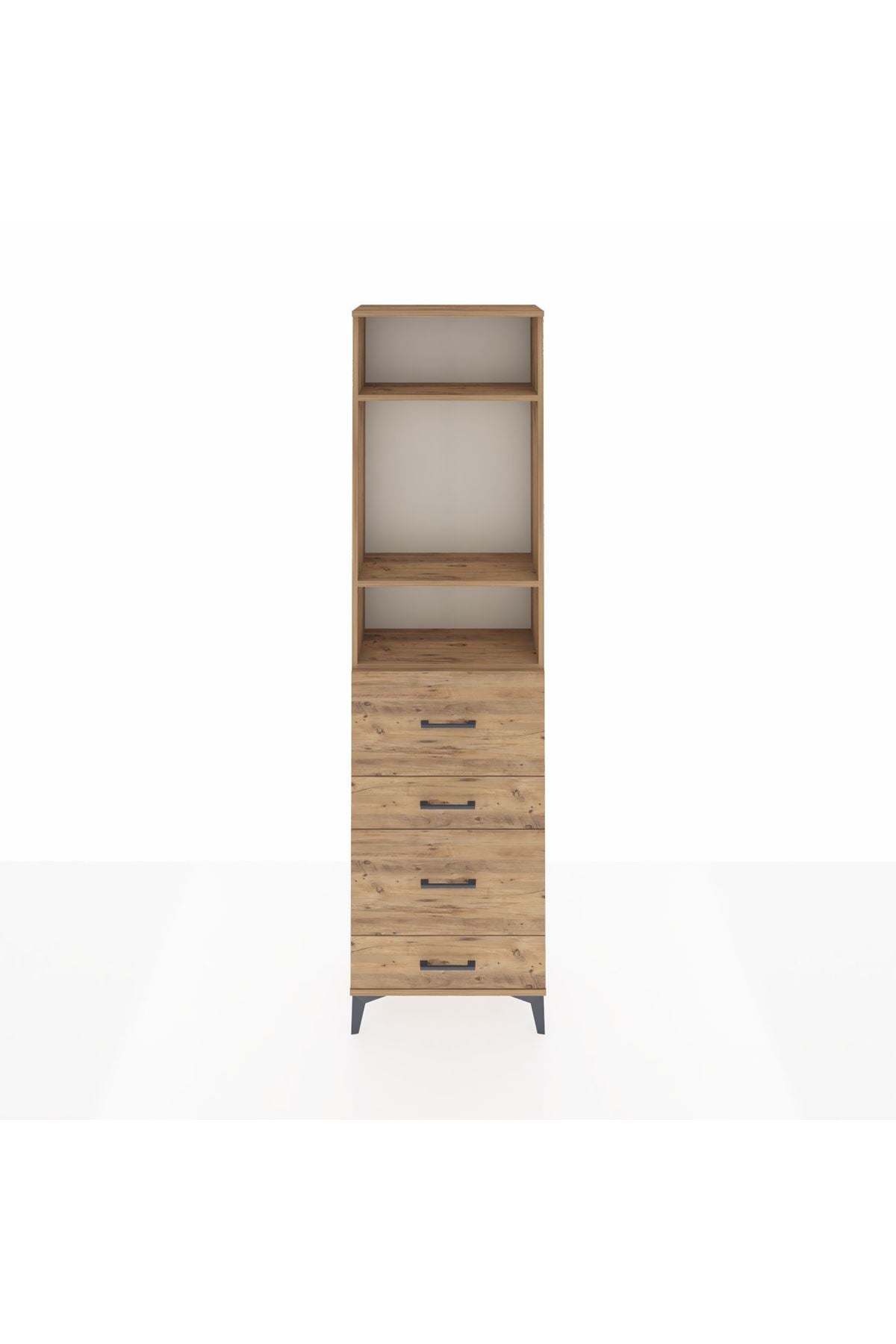 Arges Dolap 3 Raflı 4 Çekmeceli 60x30x221 - S29M135V9A