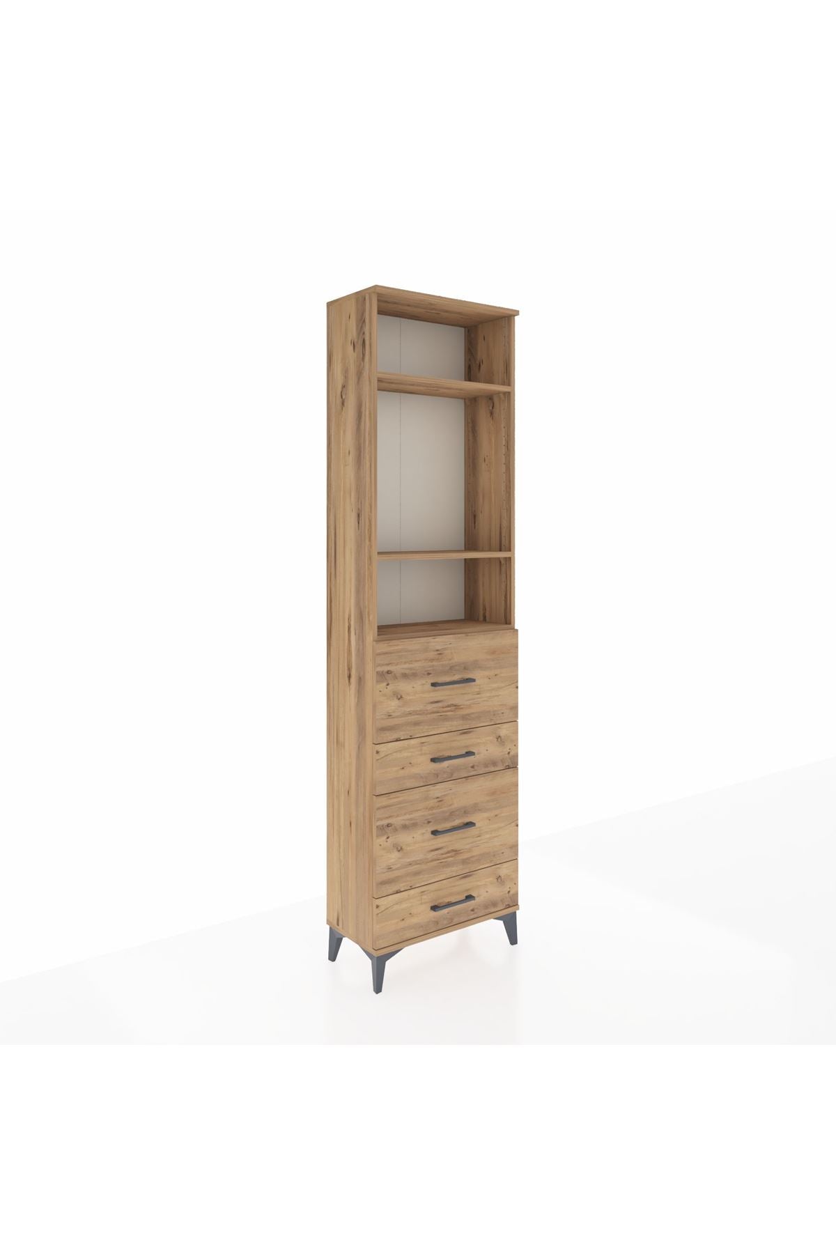 Arges Dolap 3 Raflı 4 Çekmeceli 60x30x221 - S29M135V9A