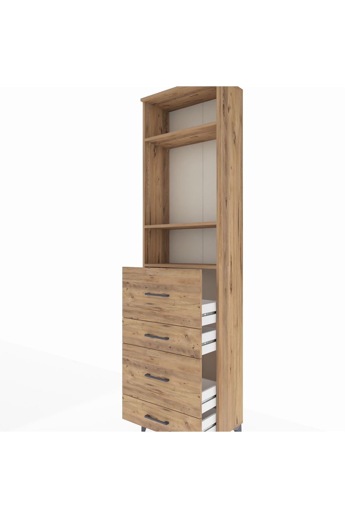 Arges Dolap 3 Raflı 4 Çekmeceli 60x30x221 - S29M135V9A