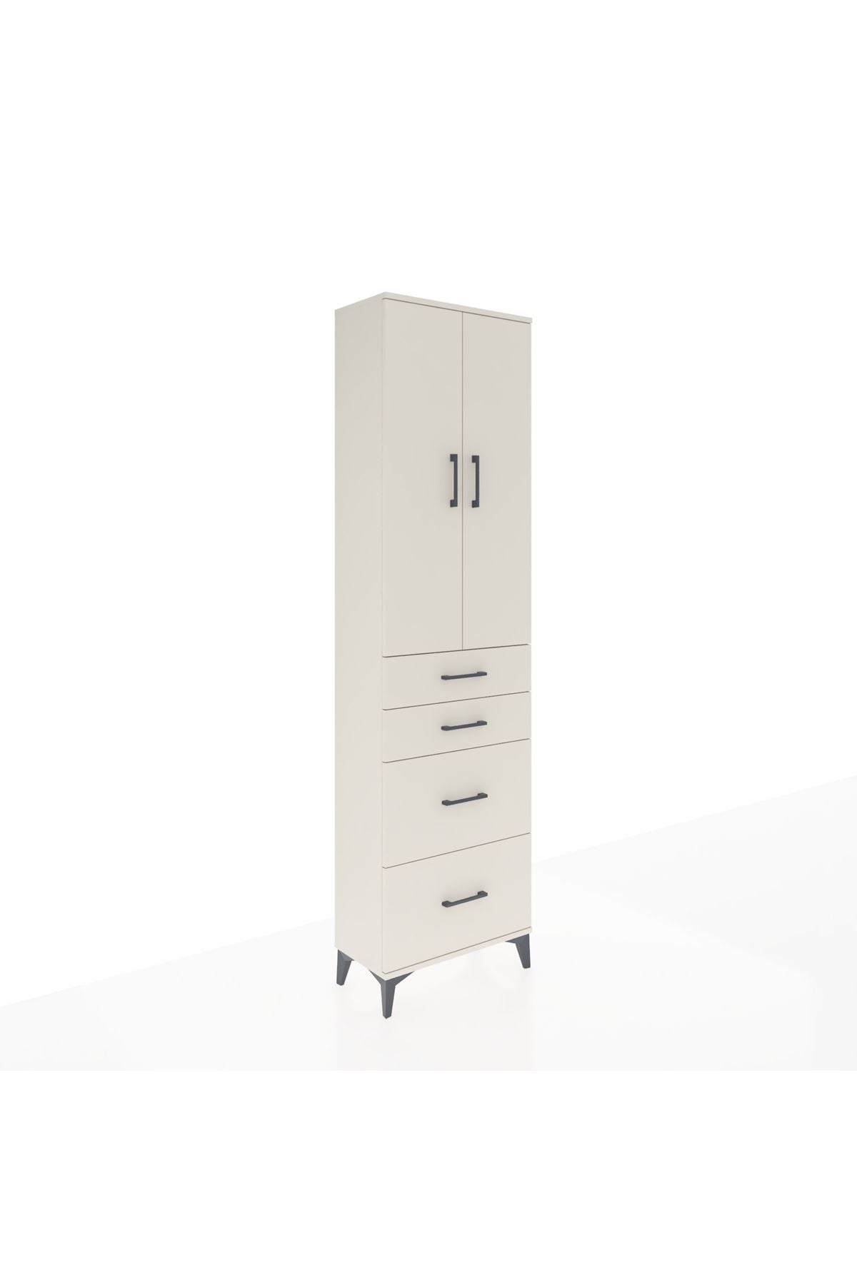 Arges Dolap 2 Raflı 4 Çekmeceli Tek Askılı 60x30x221 - S29M136V1A