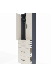 Arges Dolap 2 Raflı 4 Çekmeceli Tek Askılı 60x30x221 - S29M136V4A