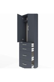 Arges Dolap 2 Raflı 4 Çekmeceli Tek Askılı 60x30x221 - S29M136V5A