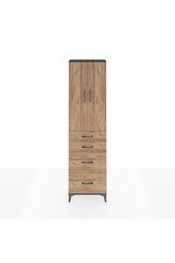 Arges Dolap 2 Raflı 4 Çekmeceli Tek Askılı 60x30x221