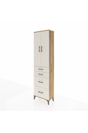 Arges Dolap 2 Raflı 4 Çekmeceli Tek Askılı 60x30x221 - S29M136V7A