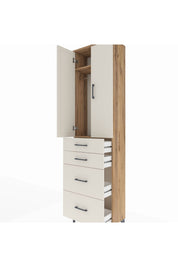 Arges Dolap 2 Raflı 4 Çekmeceli Tek Askılı 60x30x221 - S29M136V7A