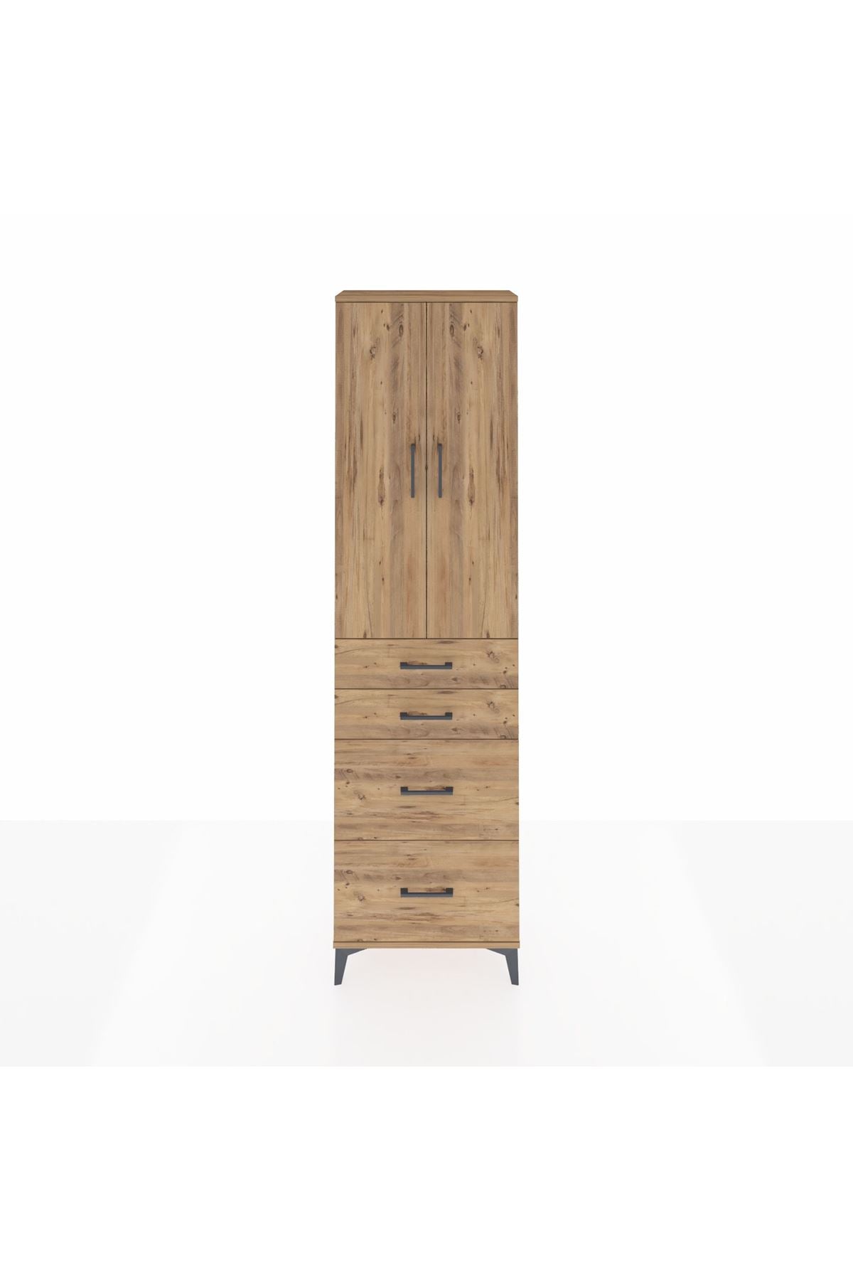Arges Dolap 2 Raflı 4 Çekmeceli Tek Askılı 60x30x221 - S29M136V9A