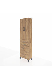 Arges Dolap 2 Raflı 4 Çekmeceli Tek Askılı 60x30x221 - S29M136V9A