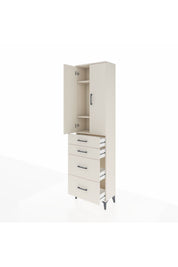 Arges Dolap 3 Raflı 4 Çekmeceli 2 Kapaklı 60x30x221 - S29M137V1A