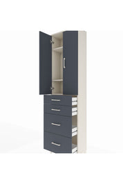 Arges Dolap 3 Raflı 4 Çekmeceli 2 Kapaklı 60x30x221 - S29M137V2A