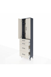 Arges Dolap 3 Raflı 4 Çekmeceli 2 Kapaklı 60x30x221 - S29M137V4A