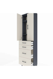 Arges Dolap 3 Raflı 4 Çekmeceli 2 Kapaklı 60x30x221 - S29M137V4A