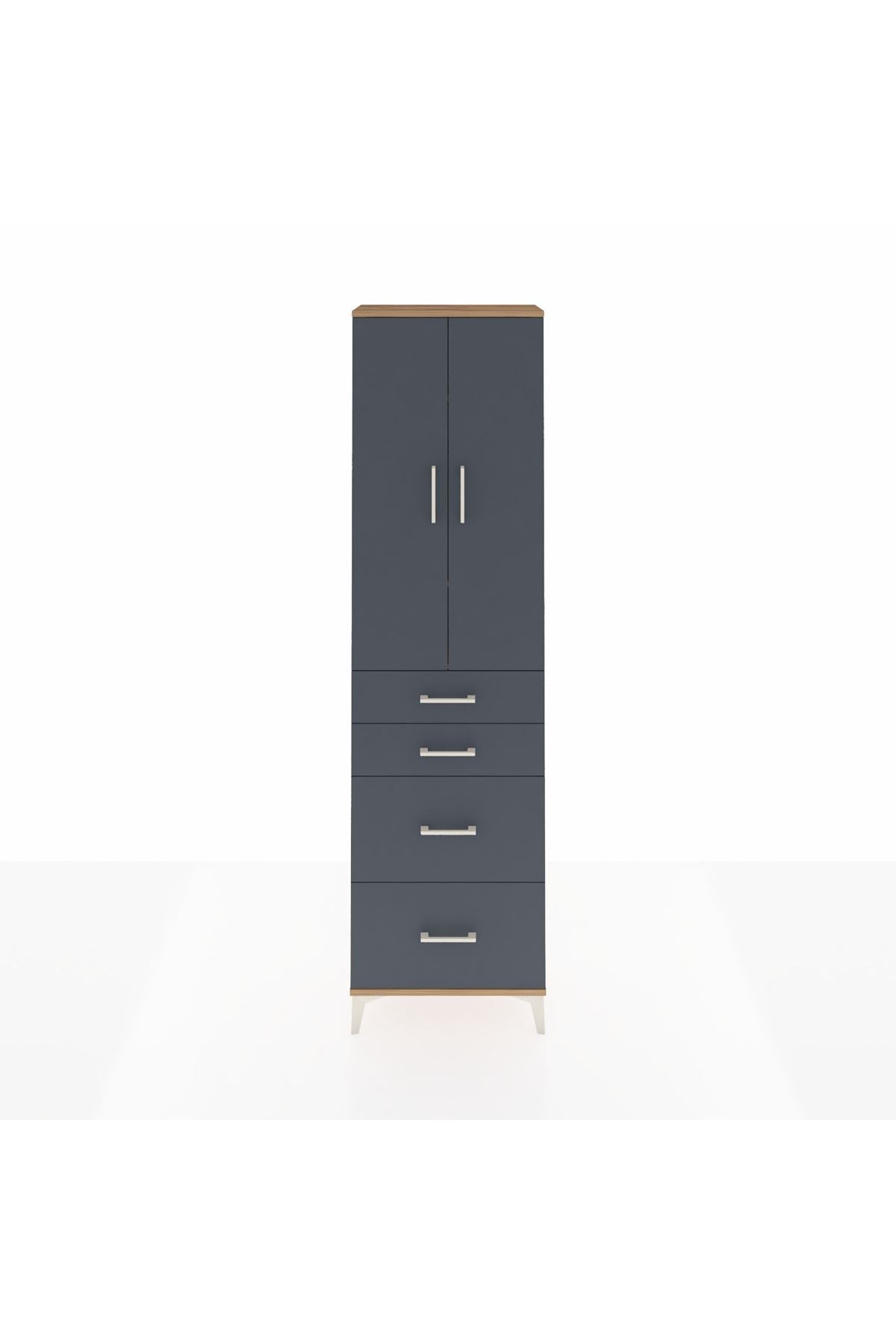 Arges Dolap 3 Raflı 4 Çekmeceli 2 Kapaklı 60x30x221 - S29M137V8A