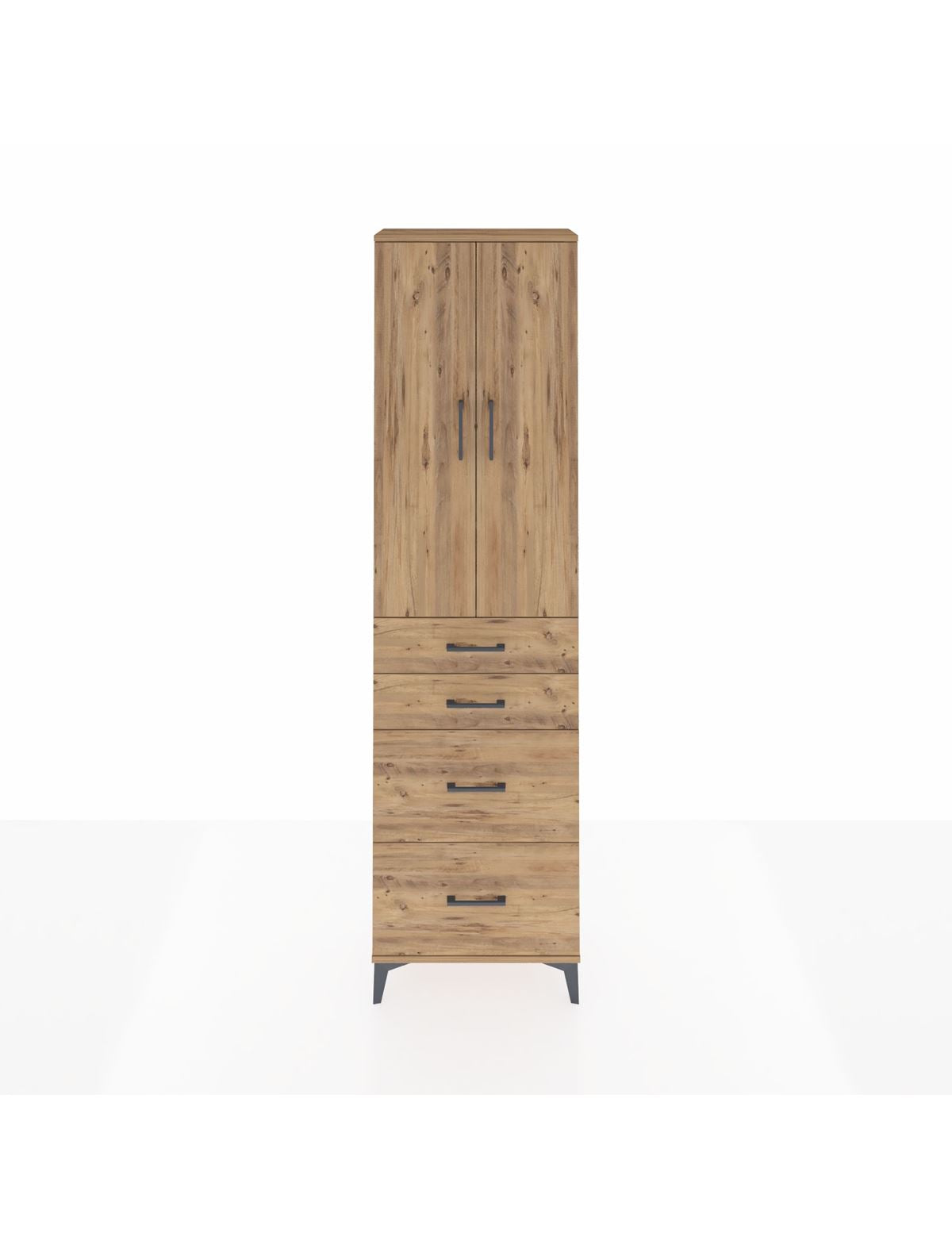 Arges Dolap 3 Raflı 4 Çekmeceli 2 Kapaklı 60x30x221 - S29M137V9A