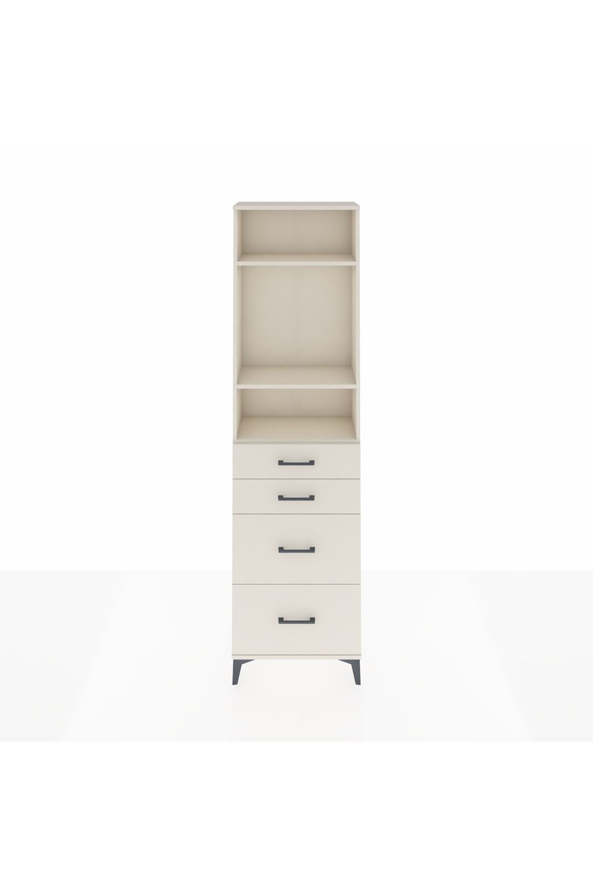 Arges Dolap 3 Raflı 4 Çekmeceli 60x30x221 - S29M138V1A
