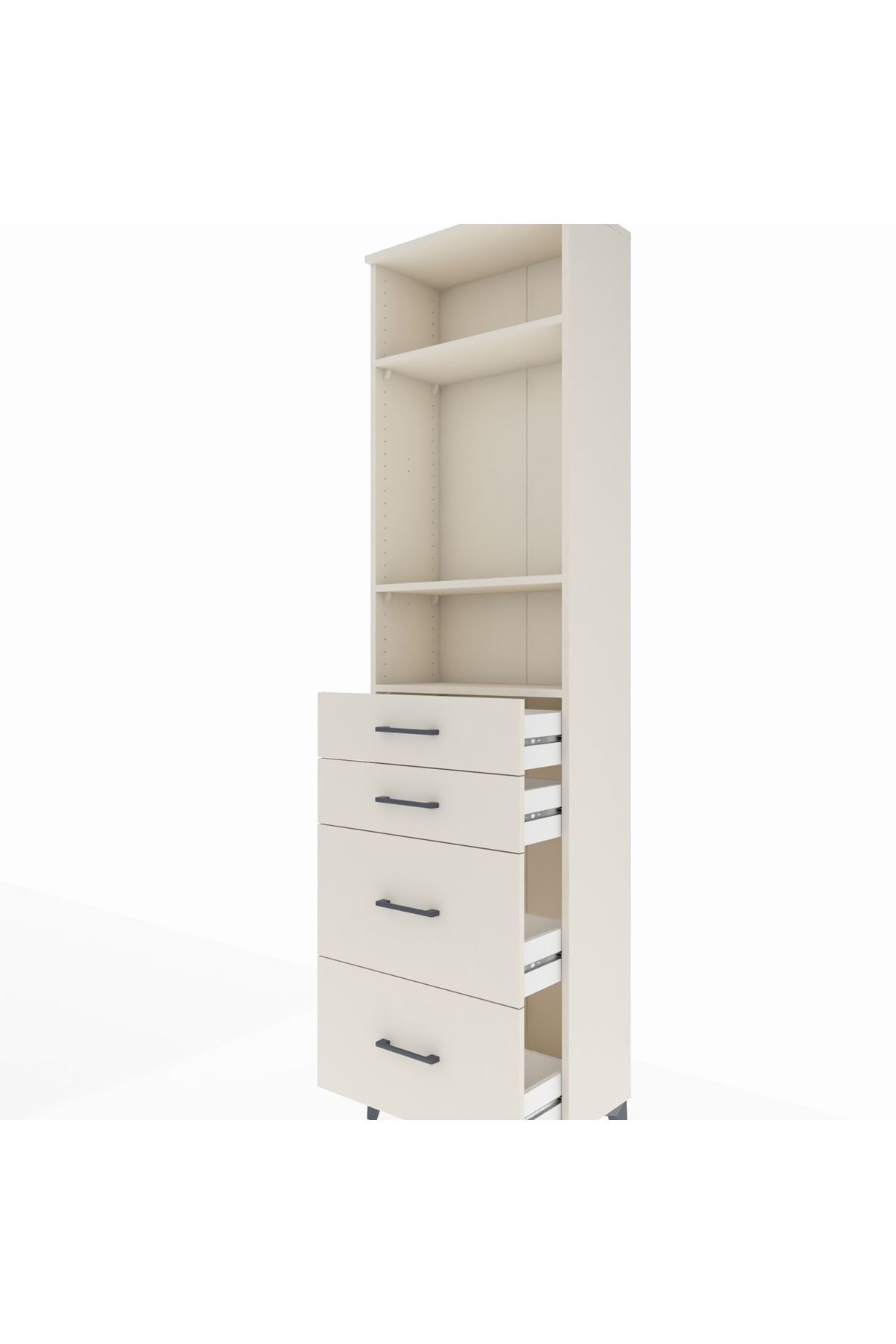 Arges Dolap 3 Raflı 4 Çekmeceli 60x30x221 - S29M138V1A