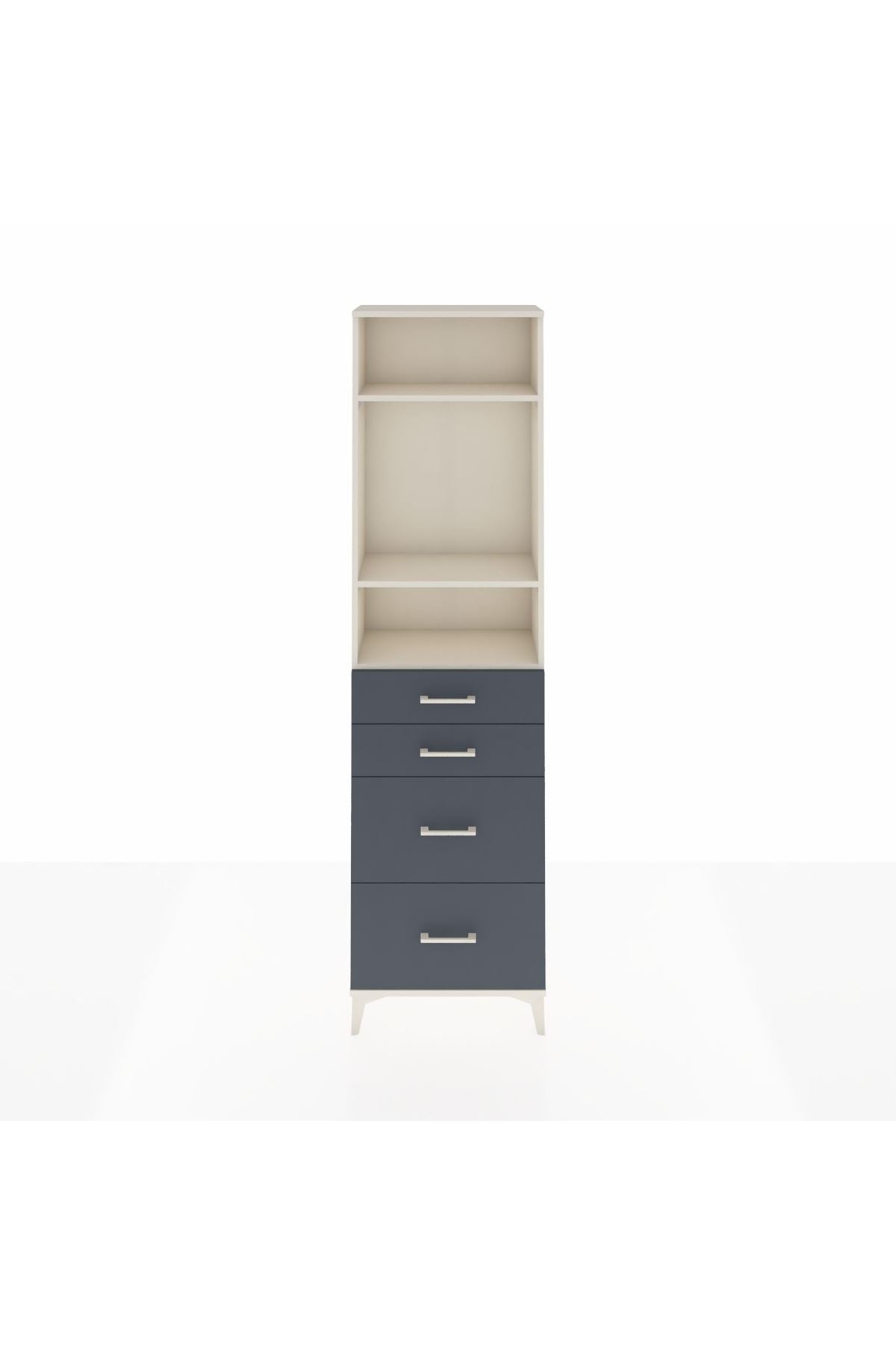Arges Dolap 3 Raflı 4 Çekmeceli 60x30x221 - S29M138V2A