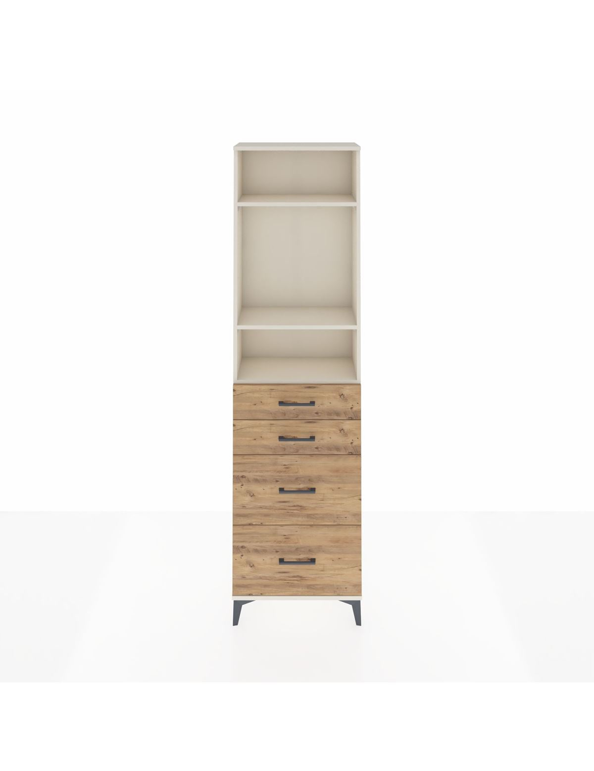 Arges Dolap 3 Raflı 4 Çekmeceli 60x30x221 - S29M138V3A