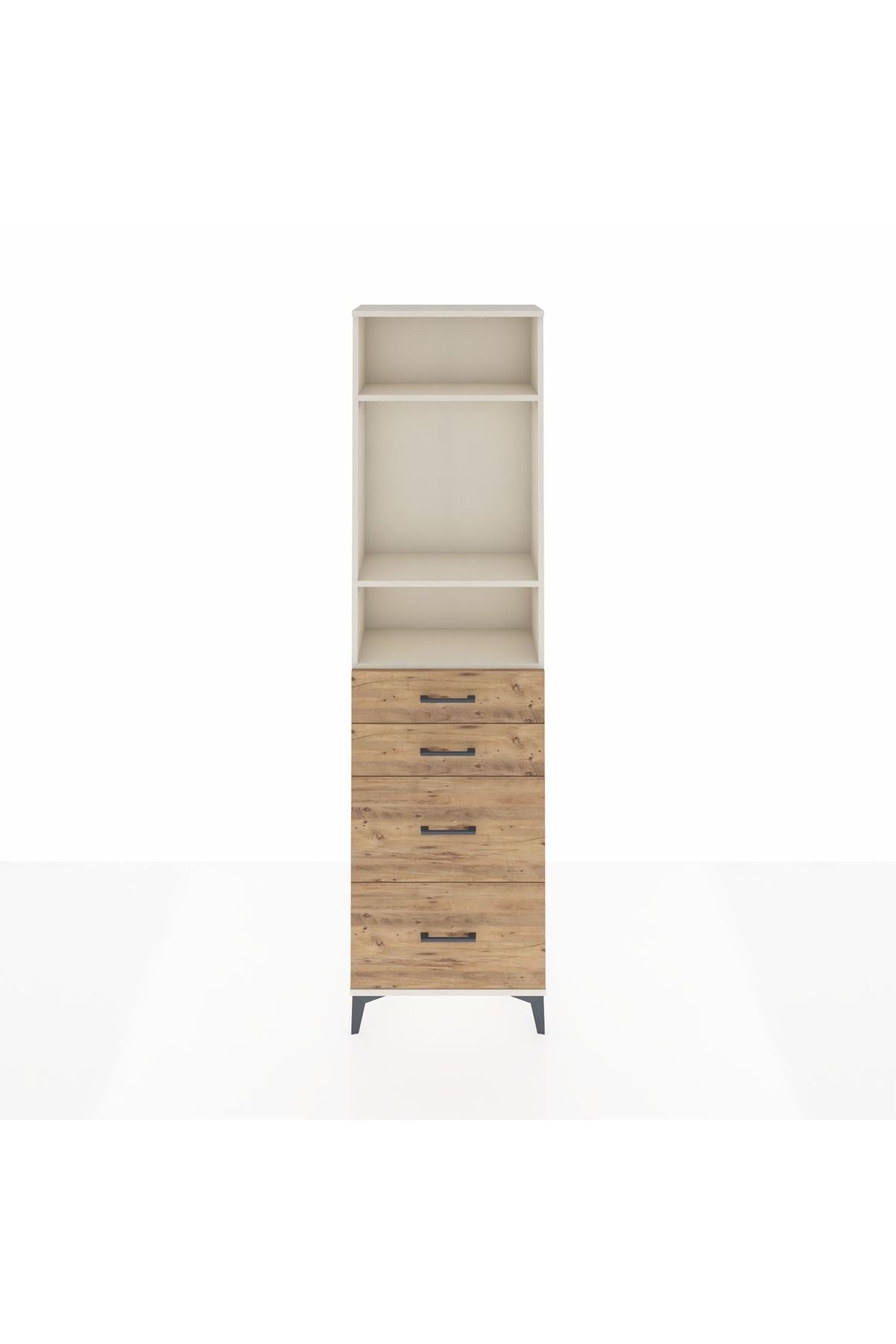 Arges Dolap 3 Raflı 4 Çekmeceli 60x30x221 - S29M138V3A