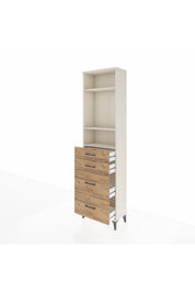 Arges Dolap 3 Raflı 4 Çekmeceli 60x30x221 - S29M138V3A