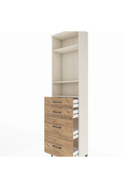 Arges Dolap 3 Raflı 4 Çekmeceli 60x30x221 - S29M138V3A