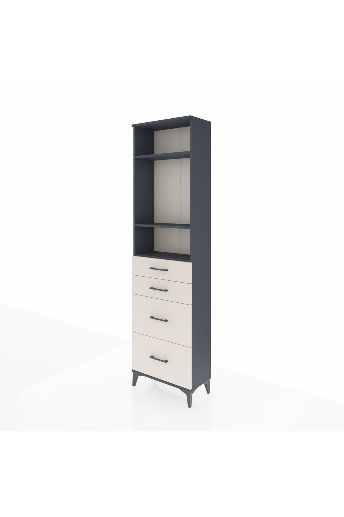 Arges Dolap 3 Raflı 4 Çekmeceli 60x30x221 - S29M138V4A