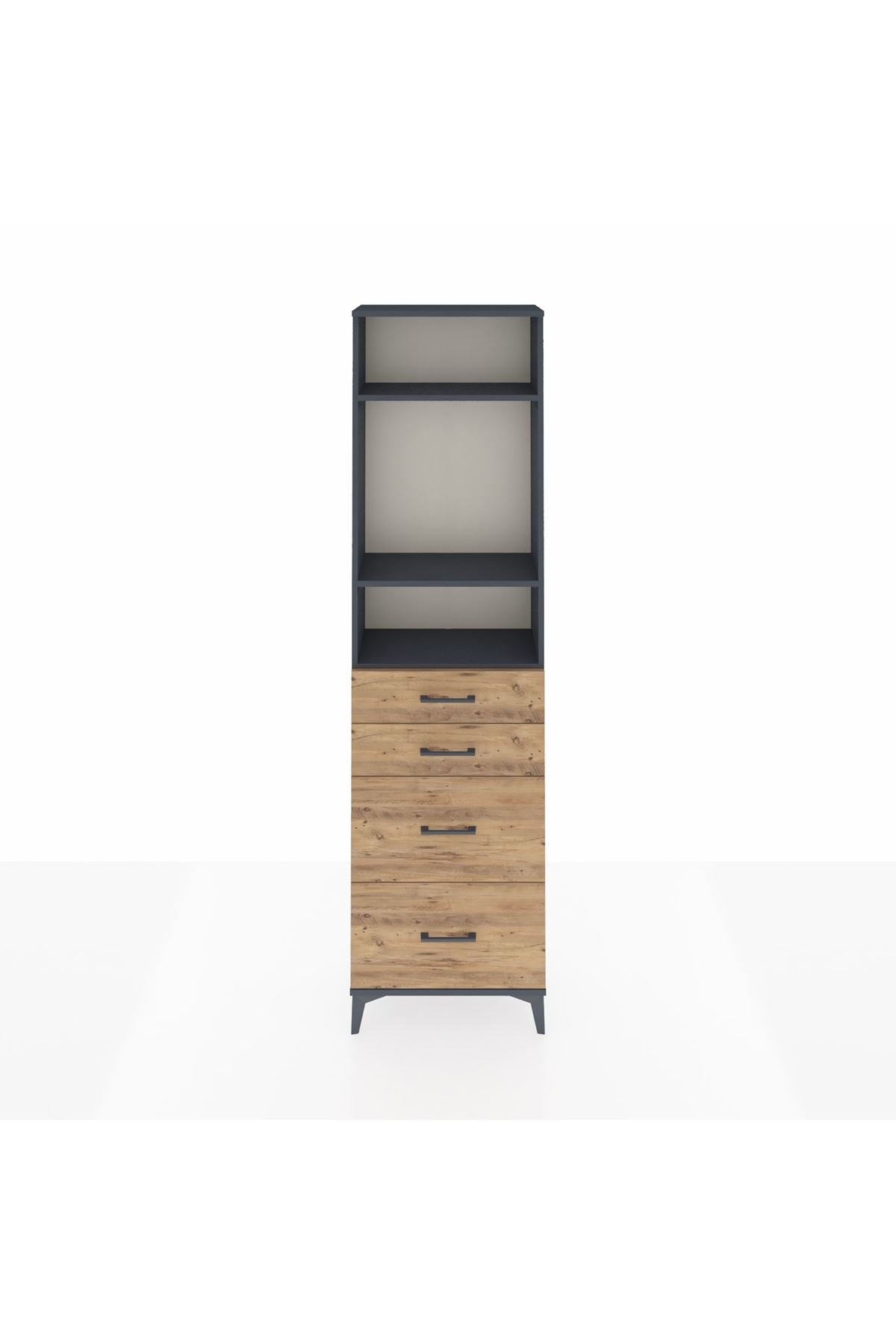 Arges Dolap 3 Raflı 4 Çekmeceli 60x30x221 - S29M138V6A