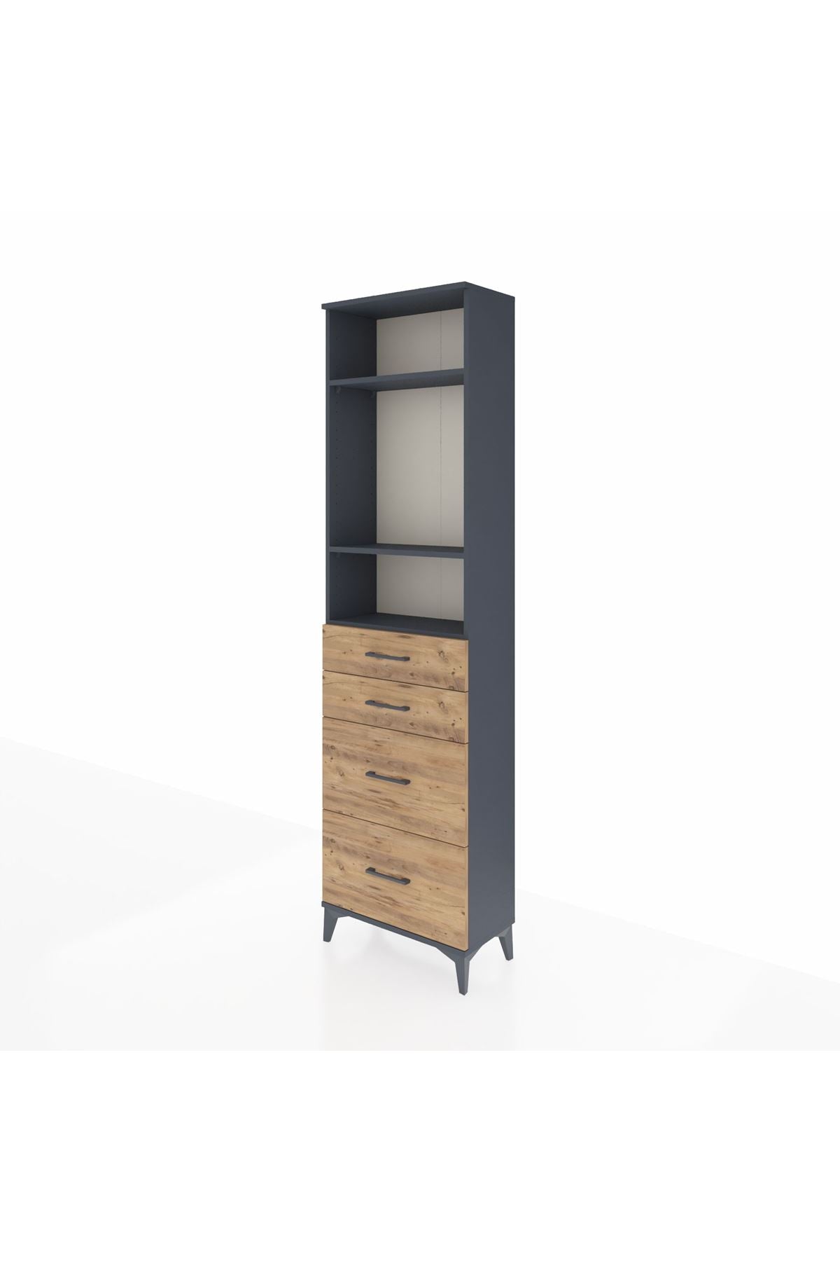 Arges Dolap 3 Raflı 4 Çekmeceli 60x30x221 - S29M138V6A
