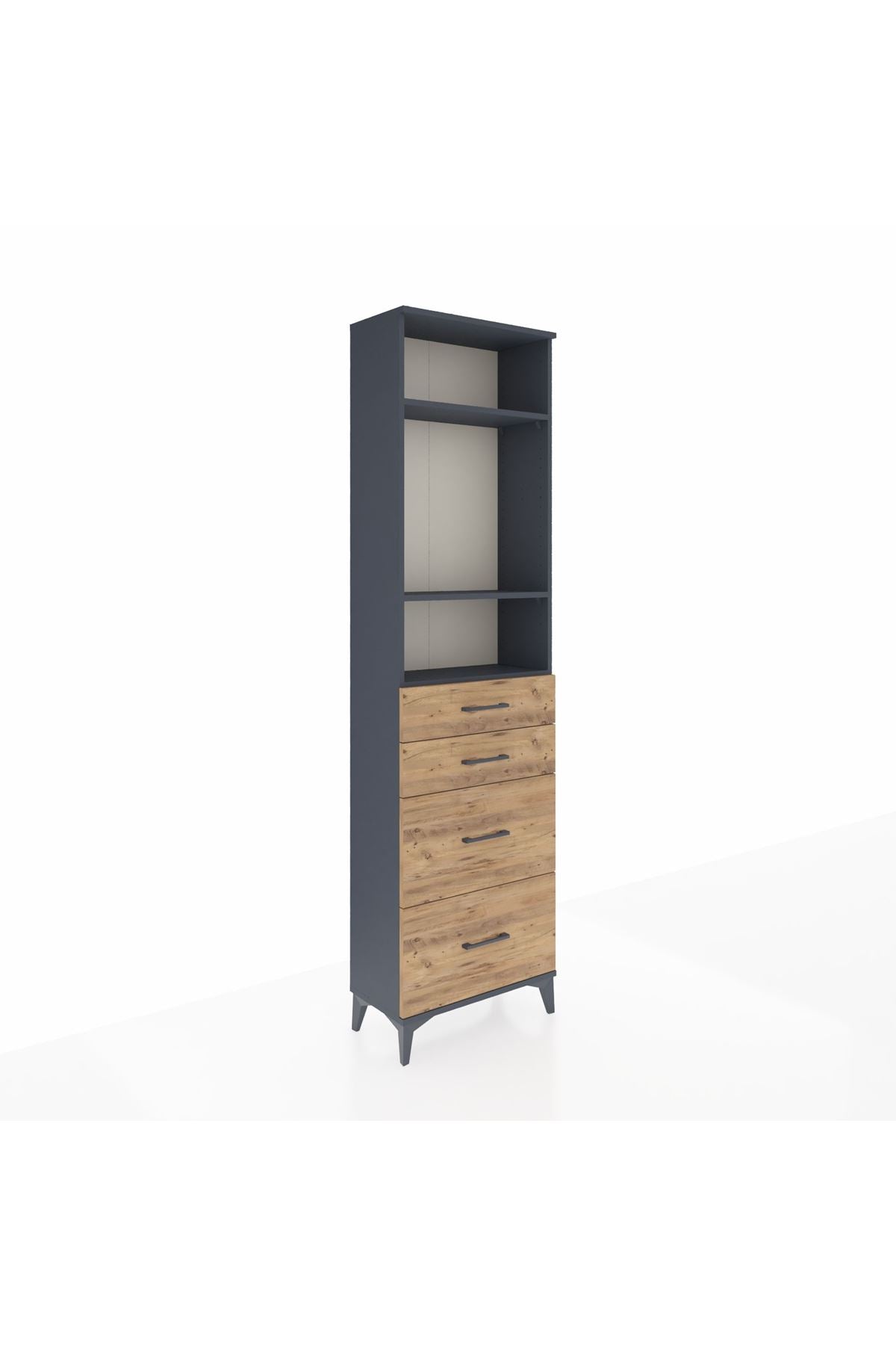 Arges Dolap 3 Raflı 4 Çekmeceli 60x30x221 - S29M138V6A
