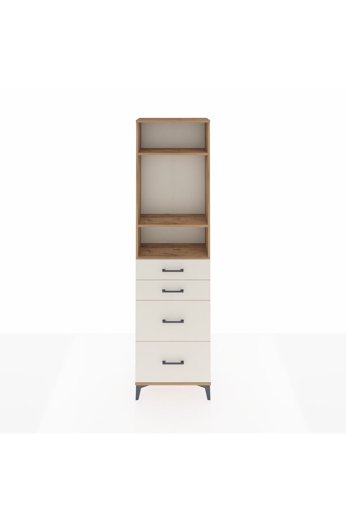 Arges Dolap 3 Raflı 4 Çekmeceli 60x30x221 - S29M138V7A