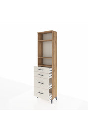 Arges Dolap 3 Raflı 4 Çekmeceli 60x30x221 - S29M138V7A