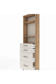 Arges Dolap 3 Raflı 4 Çekmeceli 60x30x221 - S29M138V7A