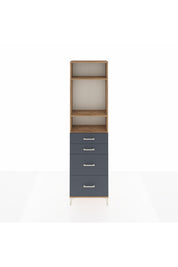 Arges Dolap 3 Raflı 4 Çekmeceli 60x30x221 - S29M138V8A