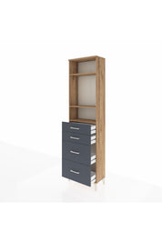 Arges Dolap 3 Raflı 4 Çekmeceli 60x30x221 - S29M138V8A