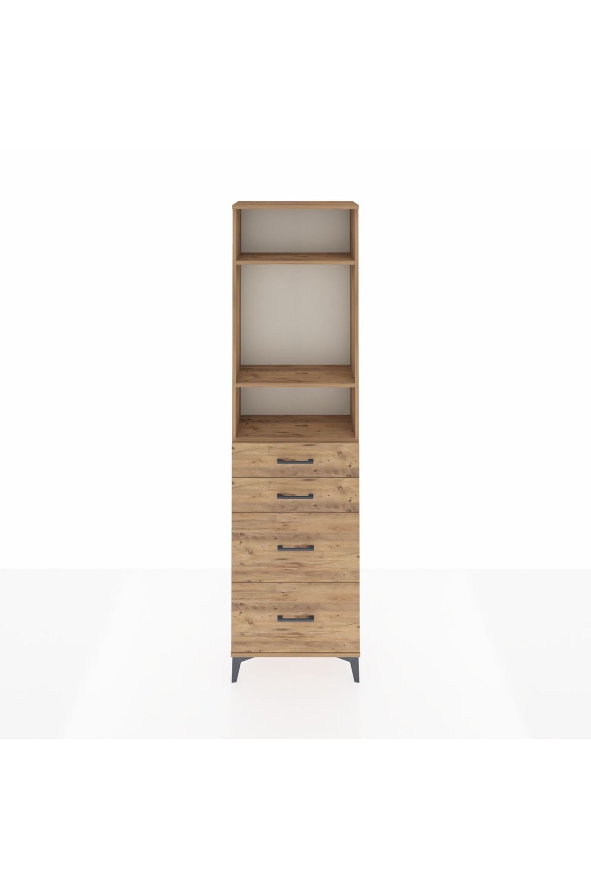 Arges Dolap 3 Raflı 4 Çekmeceli 60x30x221 - S29M138V9A