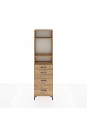 Arges Dolap 3 Raflı 4 Çekmeceli 60x30x221 - S29M138V9A