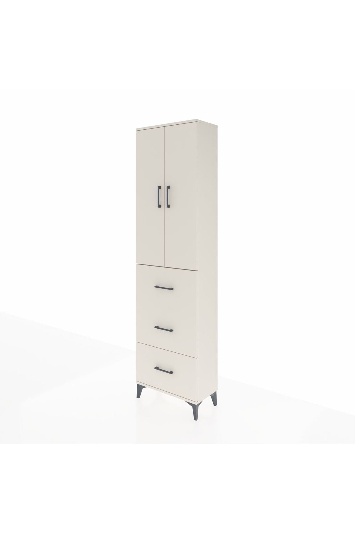 Arges Dolap 2 Raflı 3 Çekmeceli Tek Askılı 60x30x221 - S29M139V1A