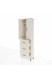 Arges Dolap 2 Raflı 3 Çekmeceli Tek Askılı 60x30x221 - S29M139V1A