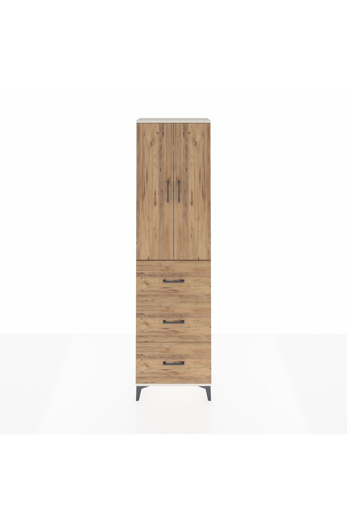 Arges Dolap 2 Raflı 3 Çekmeceli Tek Askılı 60x30x221 - S29M139V3A