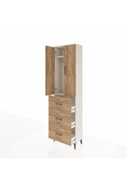 Arges Dolap 2 Raflı 3 Çekmeceli Tek Askılı 60x30x221 - S29M139V3A