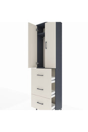 Arges Dolap 2 Raflı 3 Çekmeceli Tek Askılı 60x30x221 - S29M139V4A