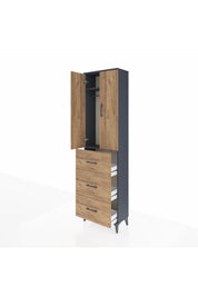 Arges Dolap 2 Raflı 3 Çekmeceli Tek Askılı 60x30x221 - S29M139V6A