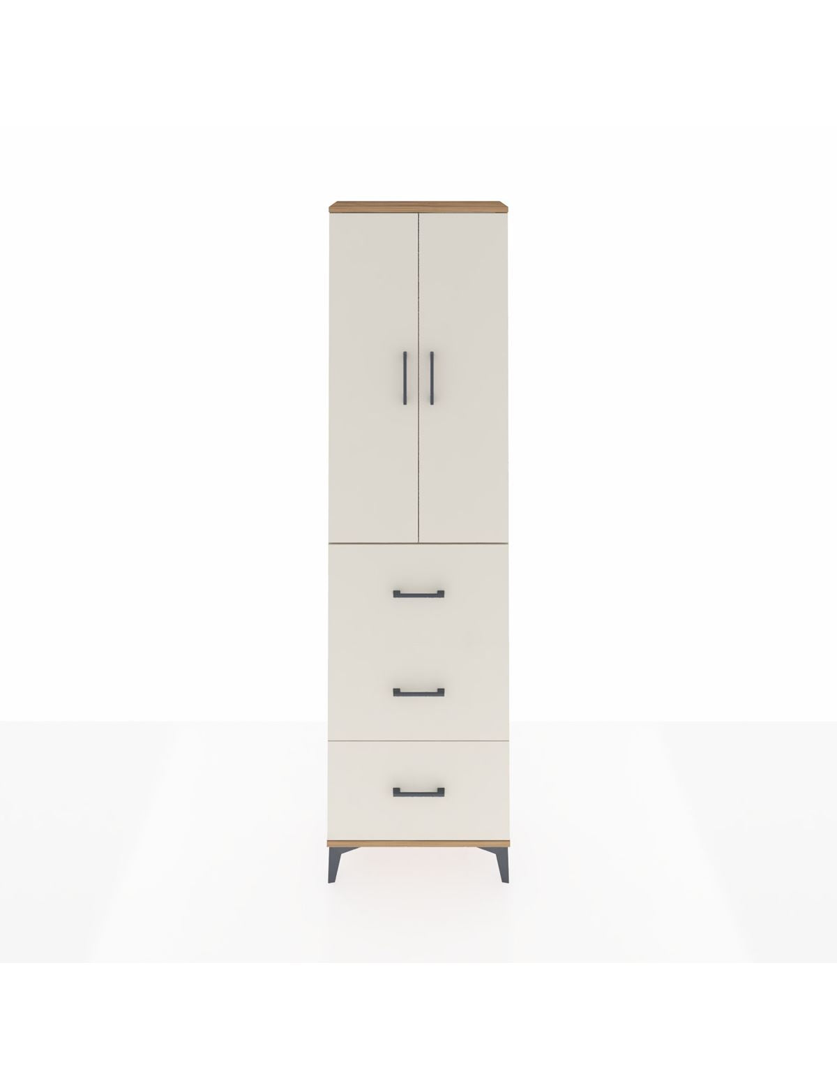 Arges Dolap 2 Raflı 3 Çekmeceli Tek Askılı 60x30x221 - S29M139V7A