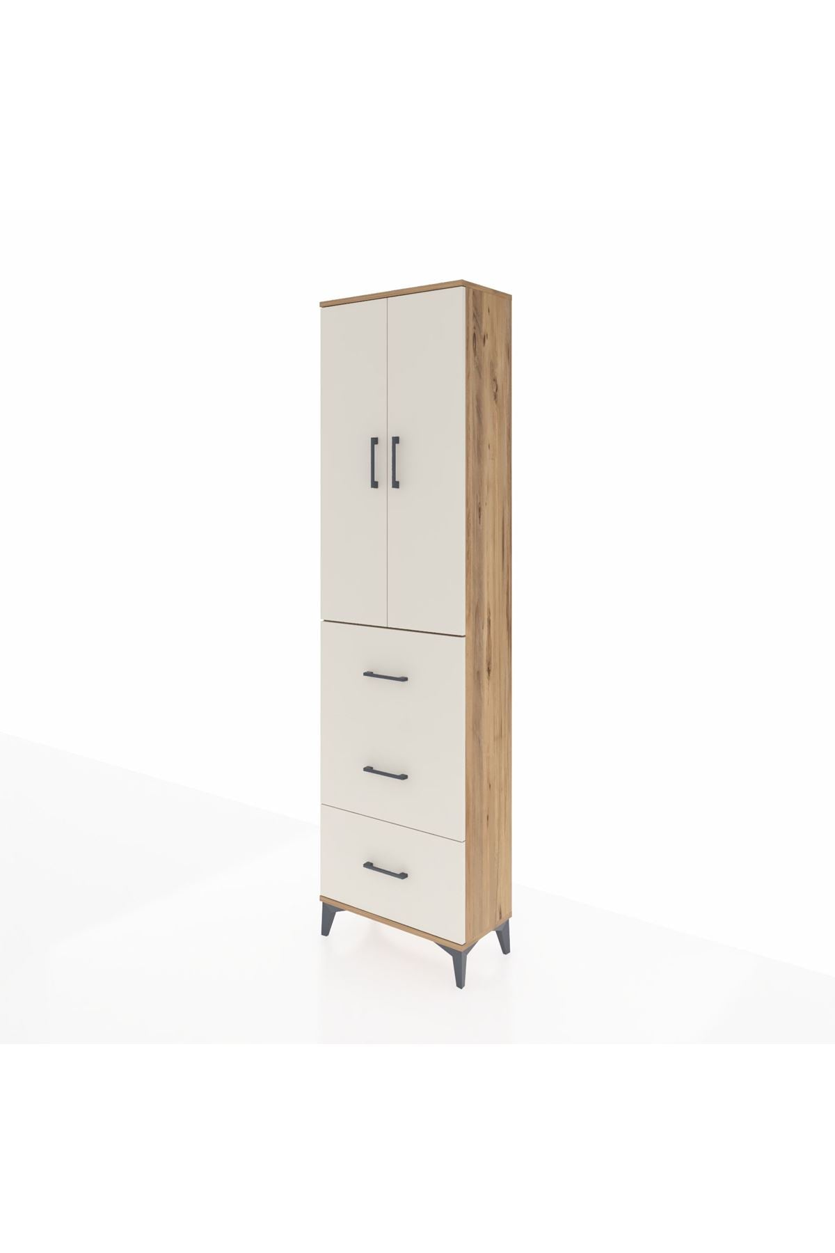 Arges Dolap 2 Raflı 3 Çekmeceli Tek Askılı 60x30x221 - S29M139V7A