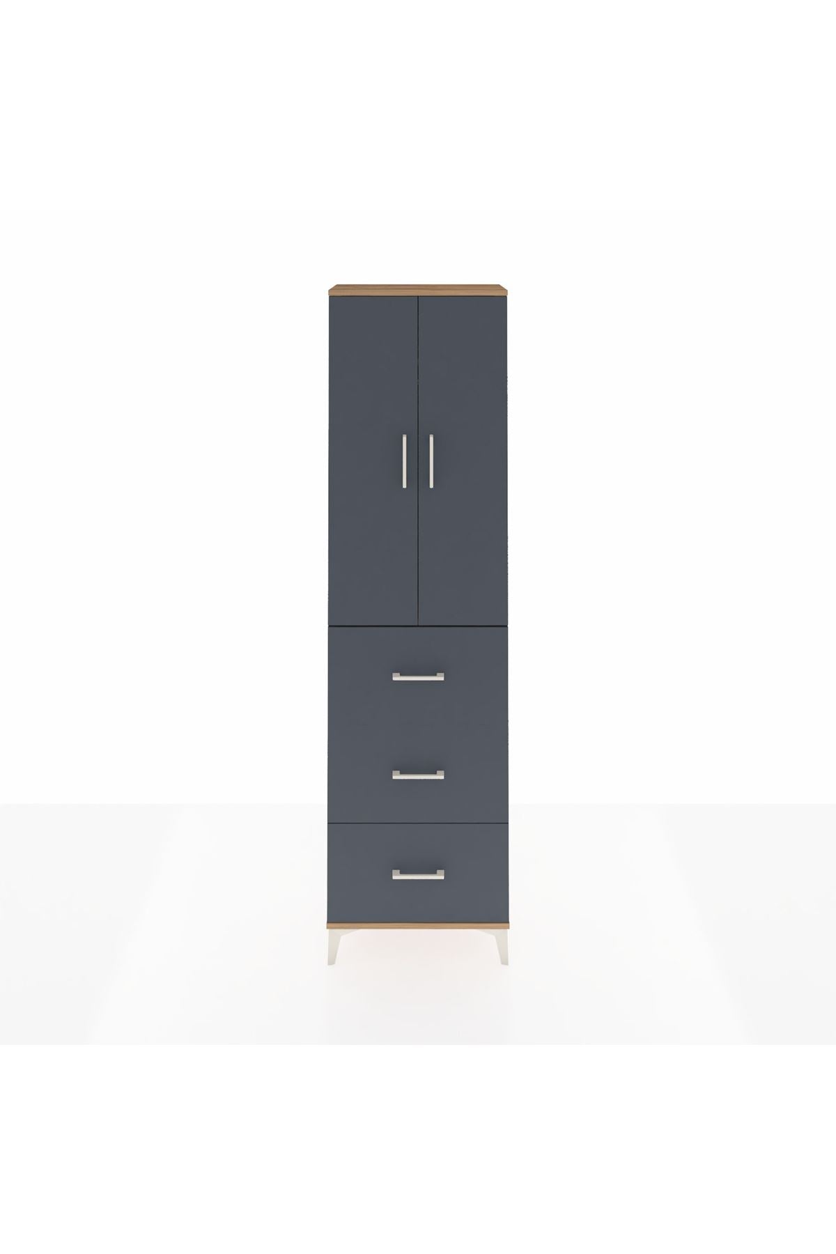 Arges Dolap 2 Raflı 3 Çekmeceli Tek Askılı 60x30x221 - S29M139V8A
